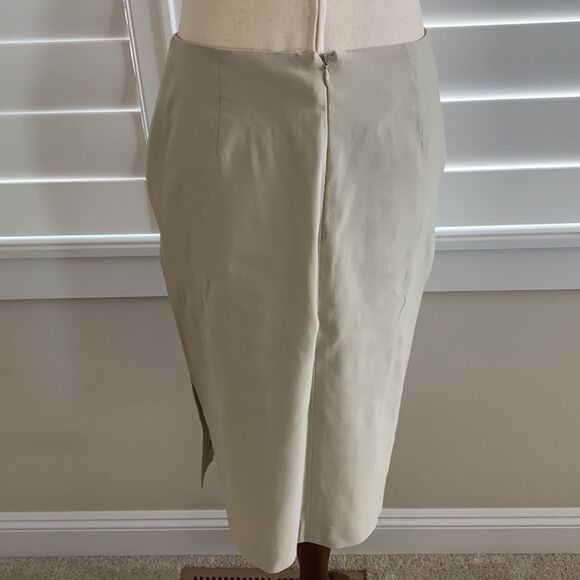 Sz 5/6 Esprit side slit pencil skirt khaki color - Picture 3 of 7